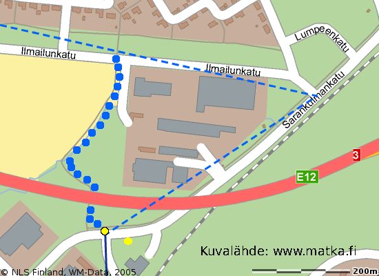 P&auml;&auml;tepys&auml;kki Sarankulmassa