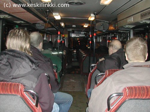 Bussissa Vaasan keskustasta Botniahallille